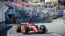 Insiden kecelakaan sempat mewarnai balapan F1 GP Monaco 2024 di lap pertama selepas start. (NICOLAS TUCAT/AFP)