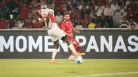 Bek Timnas Indonesia, Calvin Verdonk, saat menghadapi Mozambik pada lanjutan FIFA Matchday 2026 di Stadion Utama Gelora Bung Karno (SUGBK), Selasa (9/6/2026). (Bola.com/Abdul Aziz)