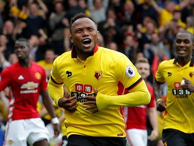 Manchester United menelan kekalahan 1-3 saat bertandang ke markas Watford, Stadion Vicarage Road, pada pekan kelima Premier League 2016-2017, Minggu (18/9/2016). (Action Images via Reuters/Andrew Couldridge)