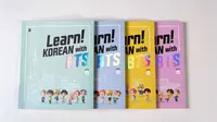 "Learn! KOREAN with BTS” merupakan buku belajar bahasa Korea yang dikembangkan langsung oleh HYBE EDU, bagian dari HYBE Corp, manajemen dari grup K-pop BTS.