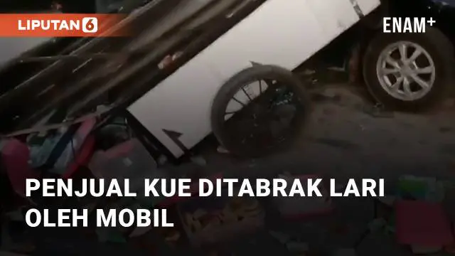 Sebuah gerobak penjual kue jadi viral karena ditabrak lari di Pannampu, Makassar, Jum'at (15/09/2023). Gerobak tersebut diketahui ditabrak lari oleh sebuah mobil