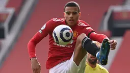 Mason Greenwood. Striker Manchester United berusia 19 tahun ini suskses menyumbang 12 gol di semua ajang kompetisi musim ini hingga membawa timnya menempati posisi runner-up di Premier League. Menurut studi CIES, dirinya bernilai 178 juta euro dan menempati posisi kedua. (AFP/Stu Forster/Pool)