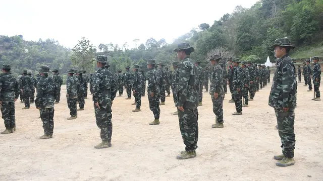 Intip Kelompok Pemberontak Myanmar Latihan Militer