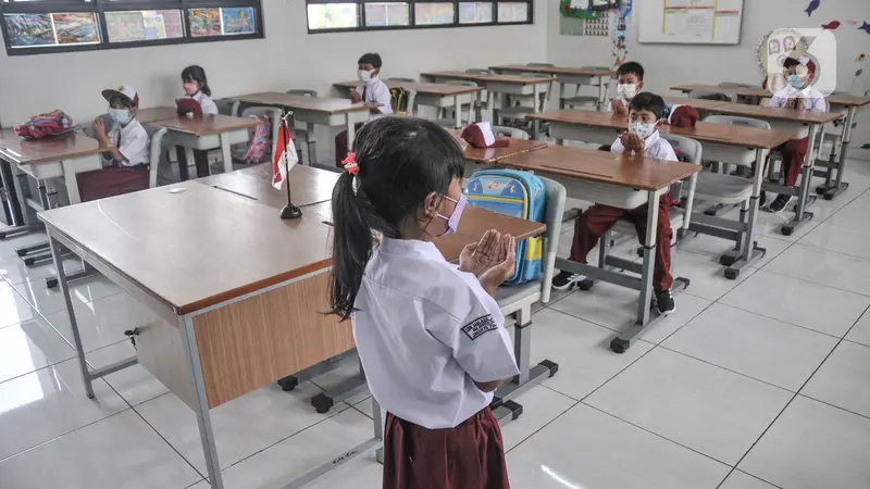 Antusiasme Murid Kelas 1 SD Ikuti Pembelajaran Tatap Muka