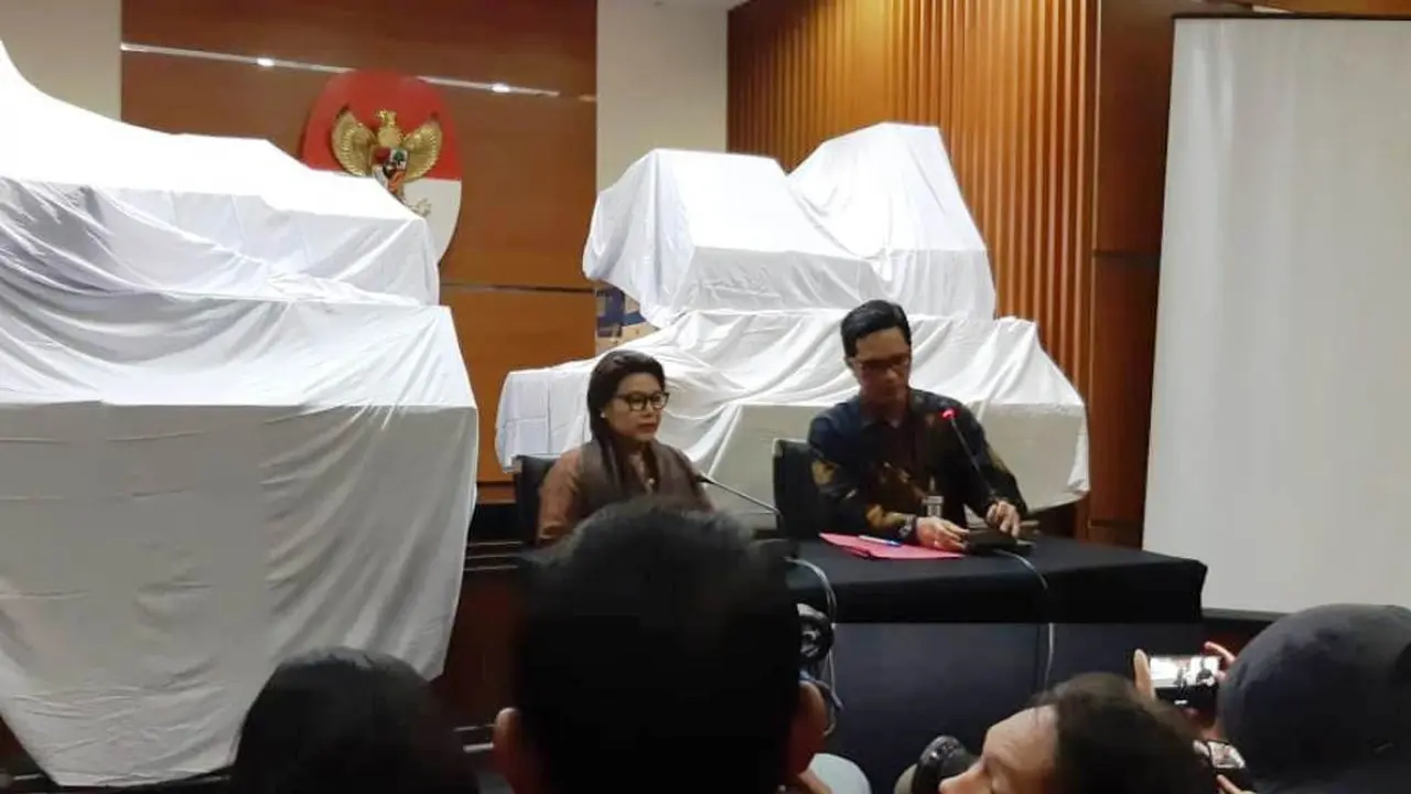 KPK saat konferensi pers terkait OTT anggota DPR Bowo Sidik