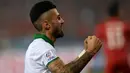 Gelandang timnas Indonesia, Stefano Lilipaly meluapkan kegembiraannya usai menjebol gawang Vietnam pada leg kedua semifinal Piala AFF 2016 di Stadion Nasional My Dinh, Hanoi, Rabu (7/12).. (HOANG DINH NAM/AFP)