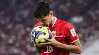 Dony Tri Pamungkas beraksi saat Timnas melawan Bulgaria di final FIFA Series 2026 di SUGBK, Jakarta, Senin (30-3-2026). (Bola.com/Abdul Aziz)