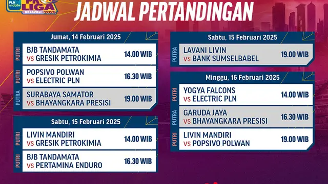 Jadwal dan Link Live Streaming PLN Mobile Proliga 2025 di Vidio Pekan Ini