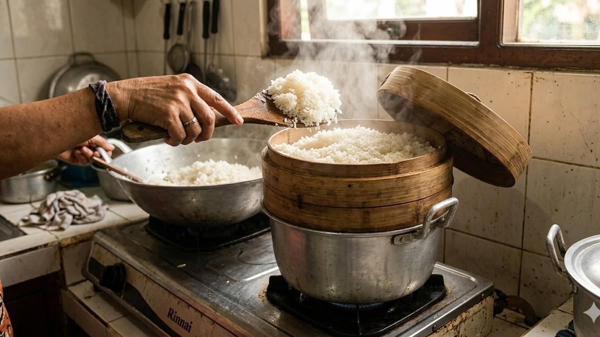 Cara Memasak Nasi ala Orang Desa, Hasilnya Lebih Enak dan Tahan Lama