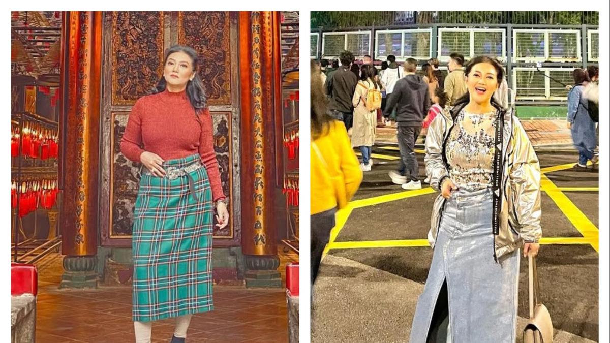 6 Inspirasi Gaya Bella Saphira saat Pakai Rok, Tampil Cantik dan Berwibawa di Usia 50-an