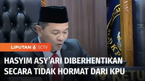 VIDEO: Hasyim Asy'ari Resmi Diberhentikan Tidak Hormat Sebagai Ketua KPU oleh Presiden Jokowi