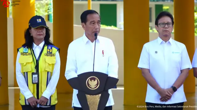Presiden Joko Widodo atau Jokowi meresmikan pembangunan rehabilitasi dan renovasi sarana prasarana pendidikan di Kalimantan Tengah (Kalteng), Kamis (27/6/2024).