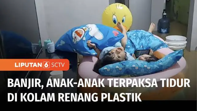VIDEO: Banjir Merendam Permukiman di Tasikmalaya, Warga Tidur di Kolam Renang Plastik