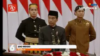 Presiden Joko Widodo (Jokowi) saat pidato di sidang tahunan MPR, Jumat, (16/8/2024).