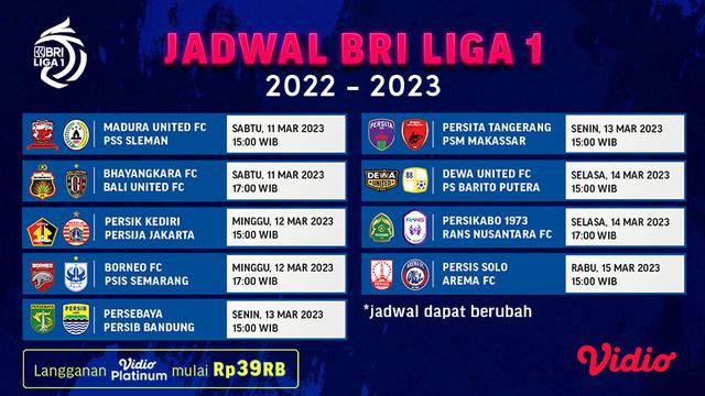 Jadwal Liga 1 Pekan ke-30 Live Vidio, 11-15 Maret : PSS Sleman vs Madura United, Persebaya Surabaya vs Persib bandung