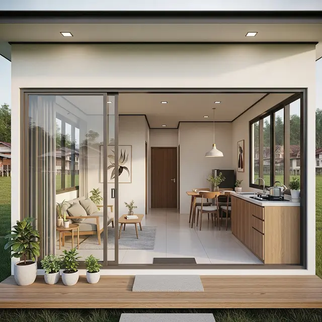Rumah Semi Permanen 5x6 di Kampung (Gemini AI)