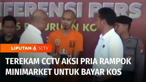 VIDEO: Aksi Seorang Pria Nekat Rampok Minimarket di Pasuruan untuk Bayar Kos
