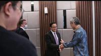 Mantan Gubernur DKI Jakarta Anies Baswedan ikut menyambut kedatangan Duta Besar Amerika Serikat (AS) untuk Indonesia Sung Yong Kim, Minggu 13 November 2022, jelang G20 di Nusa Dua, Bali. (IG Anies Baswedan)