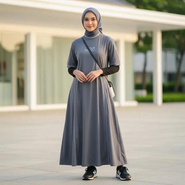 9 Model Gamis Simple Kekinian untuk Cewek Tomboy, Nyaman dan Modis