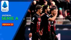 Berita Motion grafis jadwal lengkap Liga Italia 2022/2023 pekan ke-22. Laga-laga seru bakal tersaji di pekan ini, salah satunya laga AC Milan jamu Torino di San Siro. Berikut jadwal lengkapnya.
