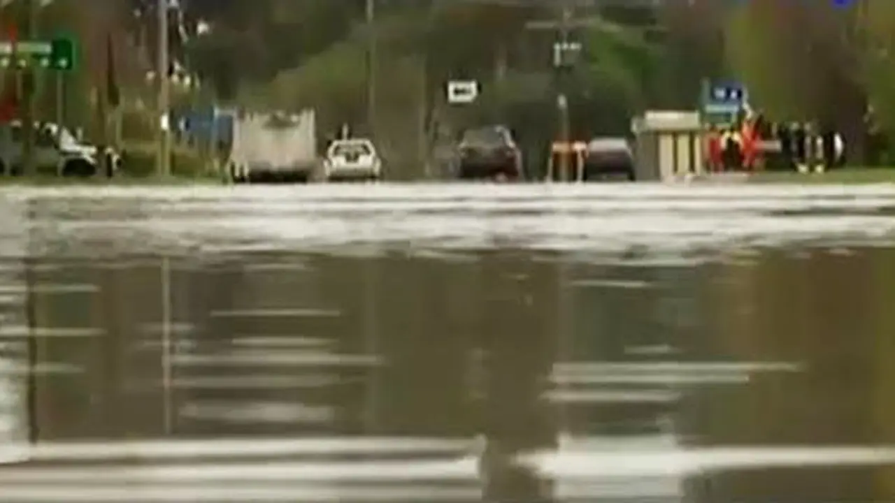 Banjir Kota Forbes, New South Wales, Australia.