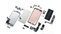 Komponen-komponen pada iPhone 7 yang berhasil dibongkar oleh Ifixit (Sumber: Ifixit)