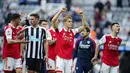 Arsenal kini berselisih satu poin saja dari Man City sebagai pemuncak klasemen. (AP Photo/Jon Super)