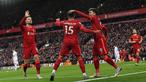 Liverpool menjadi satu-satunya klub yang tak terkalahkan di laga kandang Liga Inggris musim ini. The Reds mampu membawa 36 poin dari 14 pertandingan kandangnya. Mereka juga berpotensi untuk memangkas bahkan menyamakan poin dari sang pemuncak klasemen pada pekan-pekan terakhir ini. (AFP/Paul Ellis)
