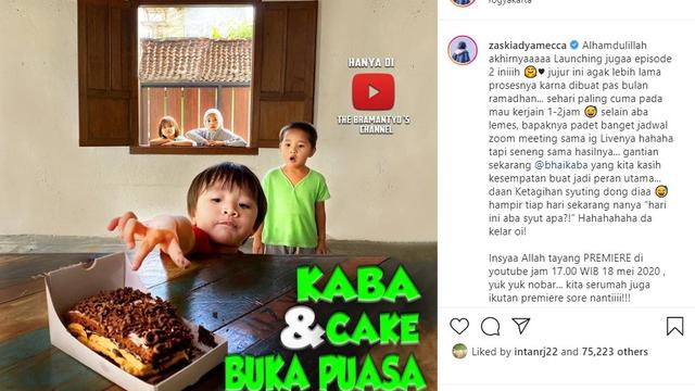 Anak-anak Zaskia Adya Mecca dan Hanung Bramantyo (Foto: Instagram/@zaskiaadyamecca)