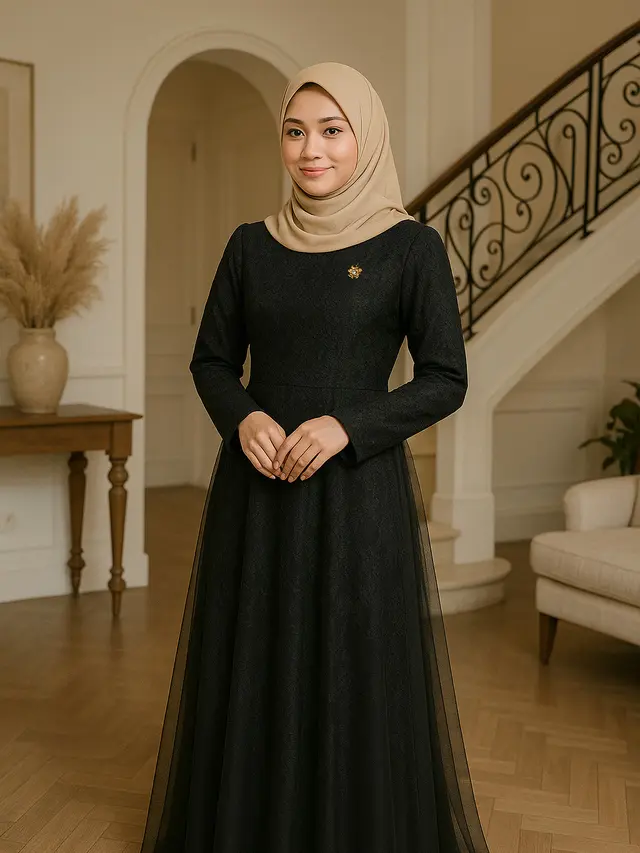 7 Rekomendasi Gamis untuk Kondangan Malam Hari 2025, Tampil Anggun Tanpa Terlalu Mencolok