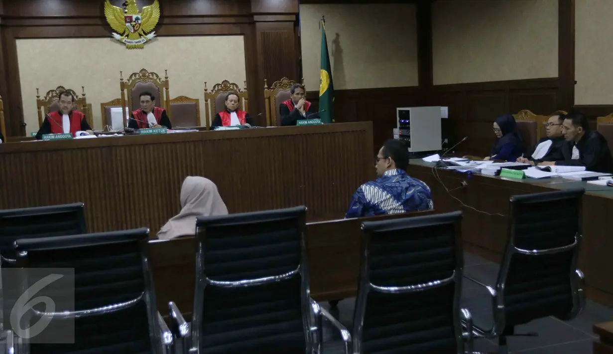 Suasana sidang lanjutan kasus korupsi pengadaan alat kesehatan Rumah Sakit di Pengadilan Tipikor, Jakarta, Rabu (12/4). (Liputan6.com/Helmi Afandi)