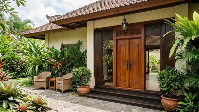 Warna Cat Pintu Kayu yang Bagus dan Awet untuk Rumah Tropis/AI Generated