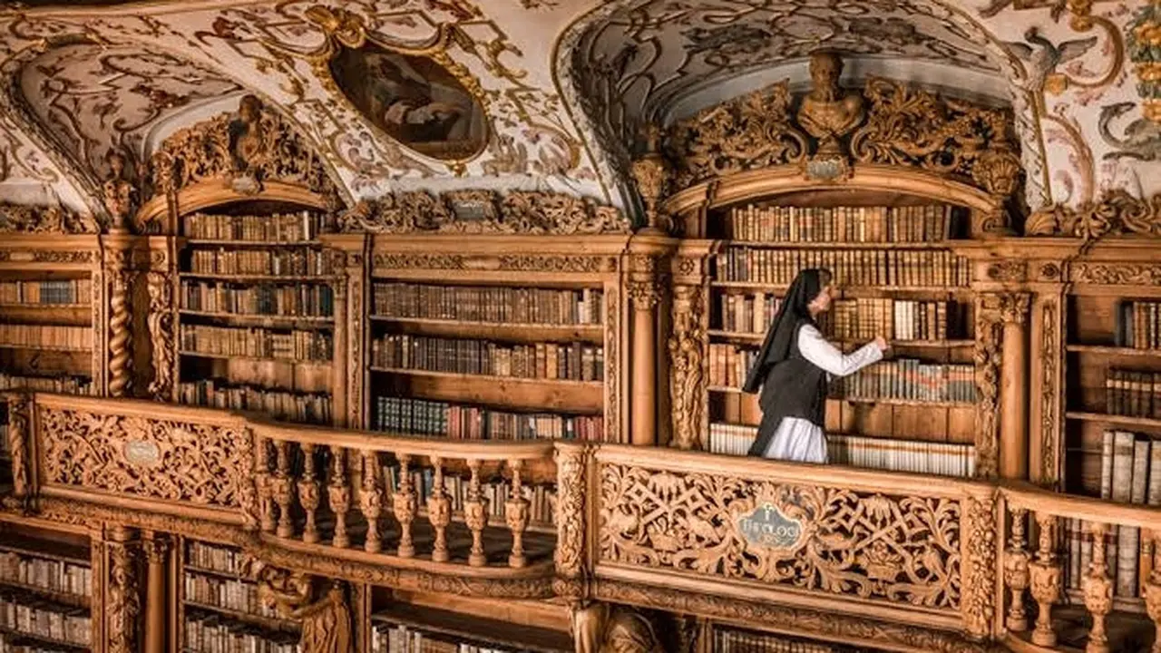 Keindahan Perpustakaan Waldsassen Abbey