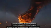 Gambar jepretan fenomena unik tangan Tuhan itu beredar setelah Pacheco memposting di blog pribadinya. (Video grab/World News&EveryThing AbouT Life)