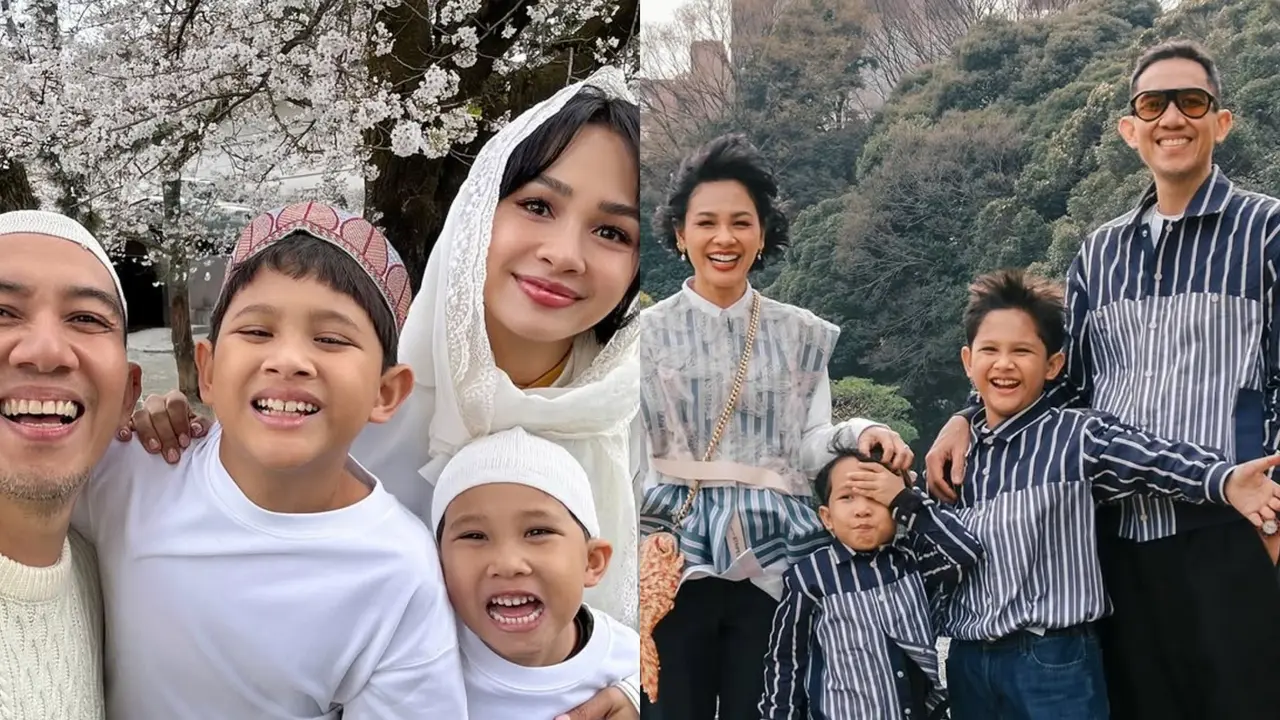 Tampilan Stylish Keluarga Andien Aisyah Lebaran di Jepang, Setia Pakai Brand Lokal