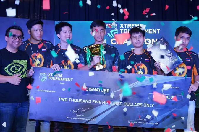 Team Signature juara pertama di kategori CS:GO GEXT 2017 SEA Finasl. (Doc: Nvidia)