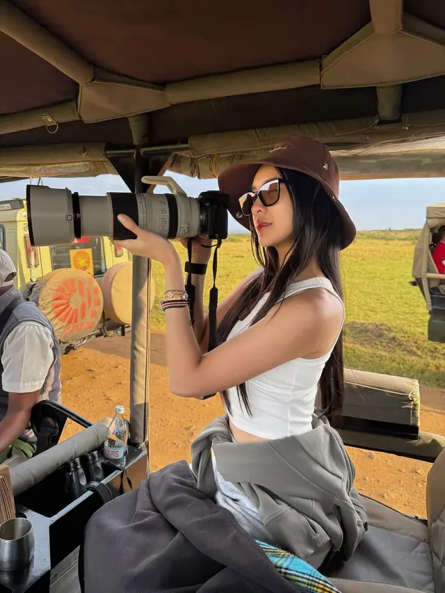 Gaya Safari Date Anya Geraldine dan Tora Widjaja Liburan di Afrika, Serasi dalam Balutan Busana Netral