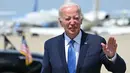 Hanya beberapa hari kemudian, presiden 81 tahun itu tiba-tiba mengundurkan diri dari pemilihan presiden 2024 melalui pernyataan tertulis. (SAUL LOEB / AFP)