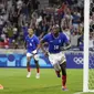 Kemenangan dramatis ini memastikan Les Bleus akan berhadapan dengan Spanyol di partai puncak yang akan berlangsung di Parc des Princes, Paris pada Jumat, 9 Agustus mendatang. (AP Photo/Silvia Izquierdo)