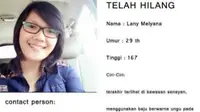 Dicari, Lany Melyana Menghilang Sejak Kamis 24 Juli