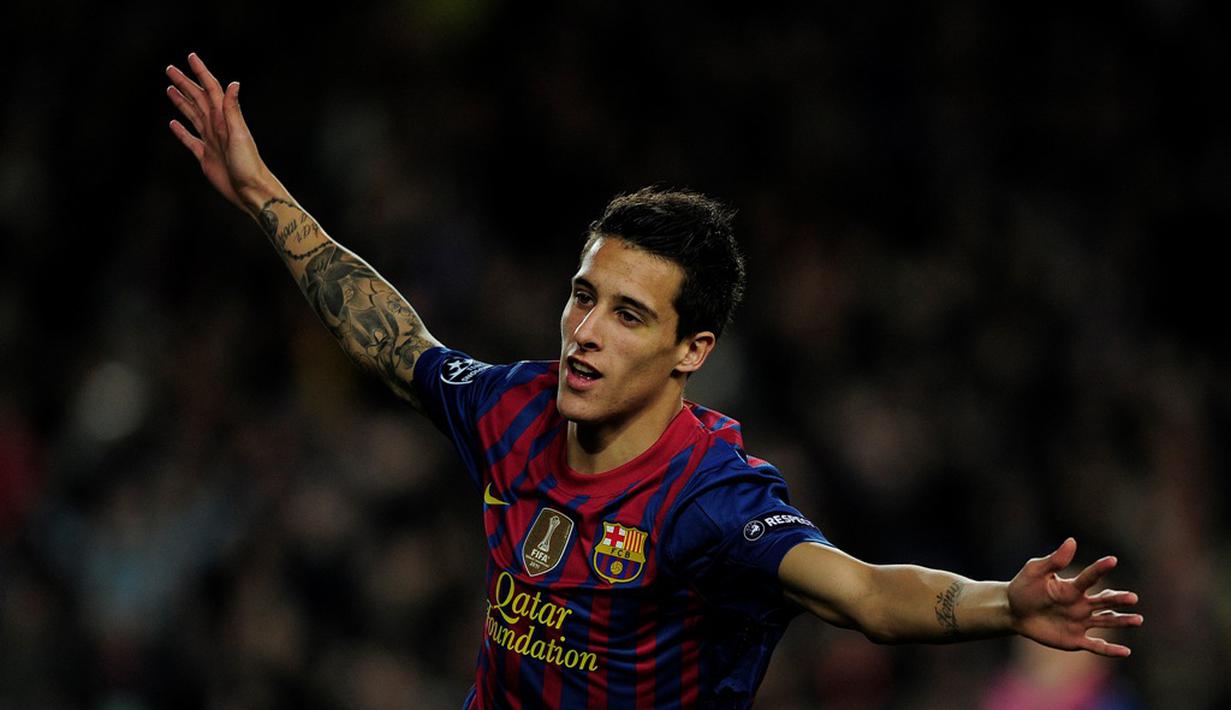 Christian Tello masih berstatus pemain Barcelona, tapi sekarang dalam masa peminjaman ke Fiorentina. Di tim Barcelona senior, Tello bermain sebanyak 59 kali dan mencetak 11 gol. (AFP/Josep Lago)