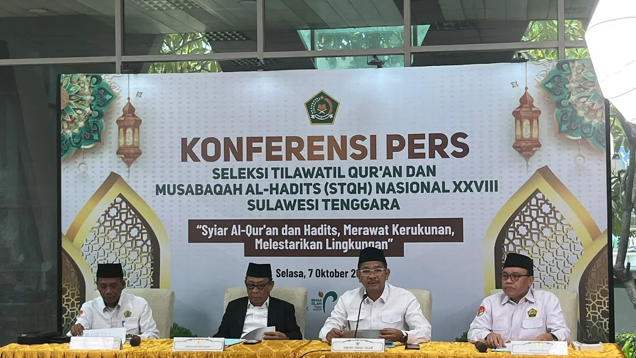 Dirjen Bimas Islam, Abu Rokhmad, saat jumpa pers di Kantor Kementerian Agama Jakarta, Selasa (7/10/2025) (Istimewa)