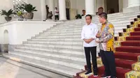 Ketua umum Relawan Solmet saat bertemu Jokowi. (Ist).