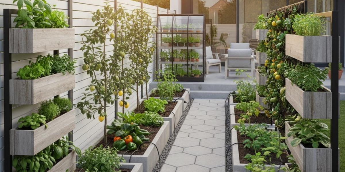 Ilustrasi Desain Kebun Sayur Belakang Rumah