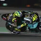 Pembalap Petronas SRT Yamaha, Valentino Rossi, saat menjalani latihan bebas MotoGP Qatar 2021 di Sirkuit Losail, Jumat (26/3/2021) malam waktu setempat. (Dok. Petronas SRT Yamaha)