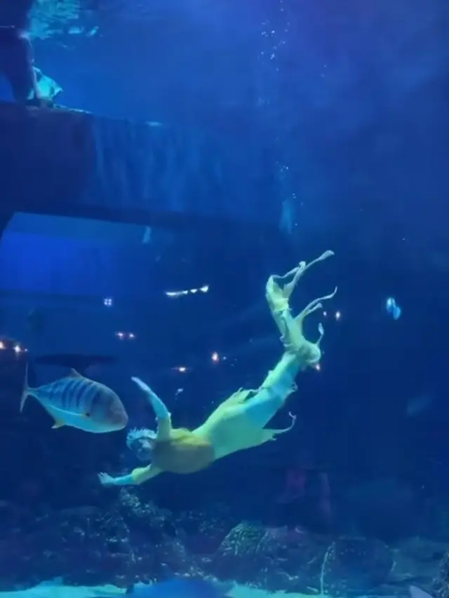 Ria Ricis saat menyelam