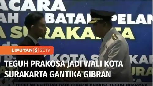 VIDEO: Teguh Prakosa Resmi Dilantik Jadi Wali Kota Surakarta Gantikan Gibran