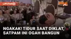 Kelewat Lelap, Satpam Ini Tetap Tidur Meski Dibangunkan Seisi Ruangan