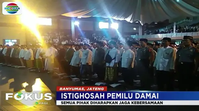 Istigasah dan deklarasi pemilu 2019 damai digelar agar semua pihak menjaga keamanan bersama.