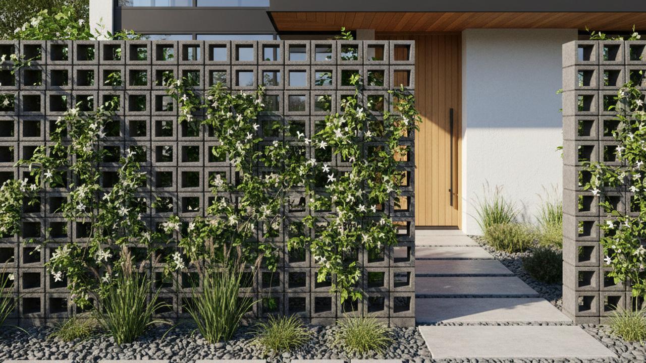 11 Model Rumah Minimalis dengan Pagar Roster yang Tren di 2025, Bikin Fasad Rumah Makin Estetik